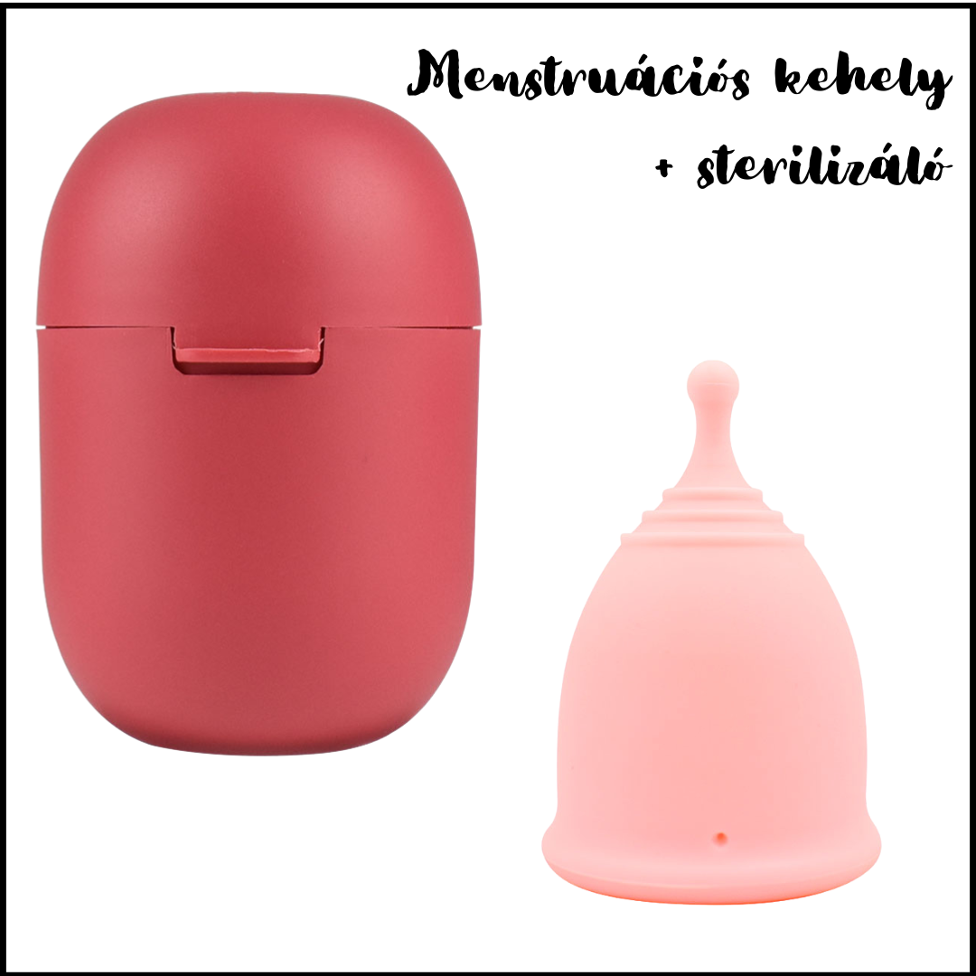 menstrual cup and sterilzer pack