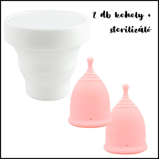 2 Menstrual cup and collapsible sterilizer