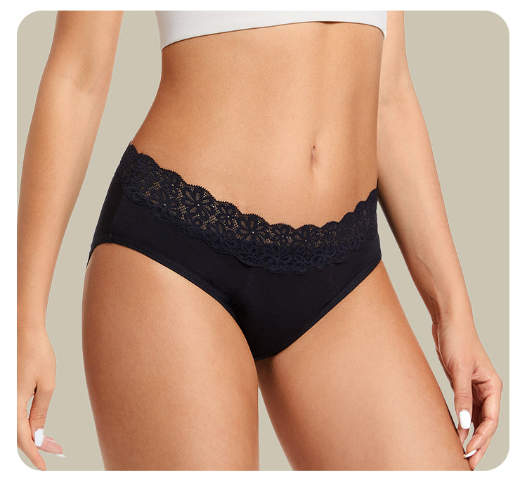 period panty with lace black